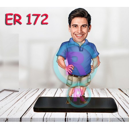 KİŞİYE ÖZEL MAVİ TİŞÖRTLÜ ERKEK