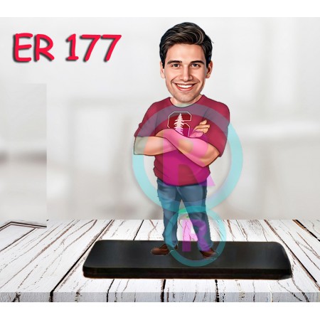 KİŞİYE ÖZEL KIRMIZI TİŞÖRTLÜ ERKEK
