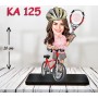 kişiye ozel bisikletli tenisci kadın