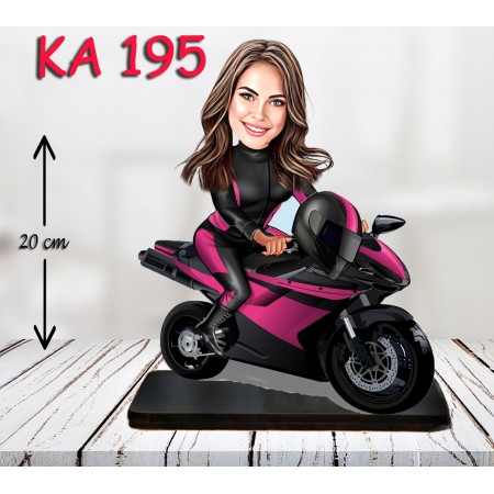 kişiye ozel motorsikletli kadın