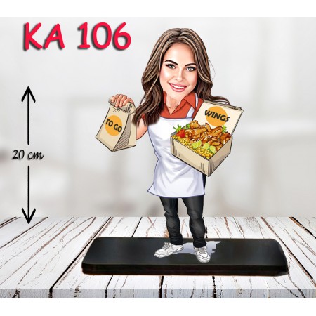 kişiye ozel fast foodcu kadın