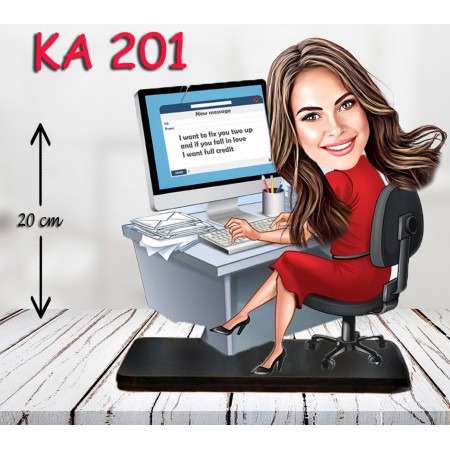 kişiye ozel masa başı kadın