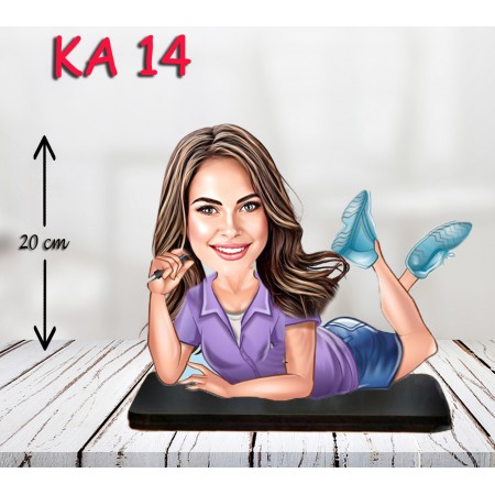 kişiye ozel mor gömlekli kadın