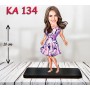 kişiye ozel mor elbiseli kadın