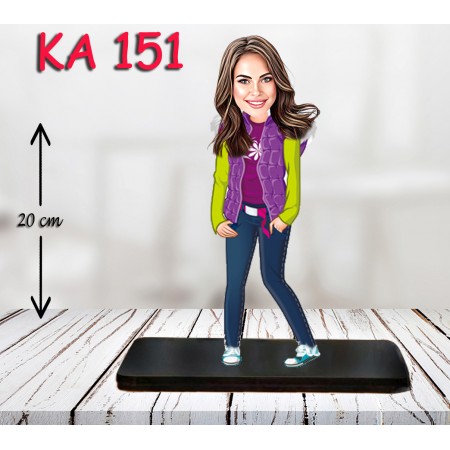 kişiye ozel mor montlu kadın