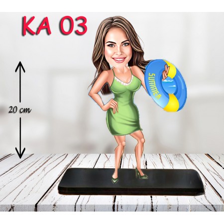 kişiye ozel yesil elbiseli kadin