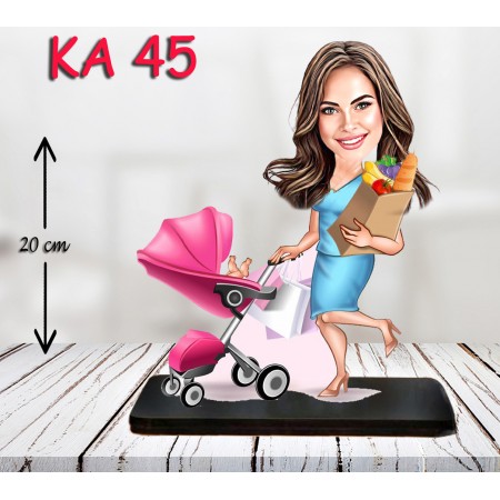 kişiye ozel bebek arabalı kadin