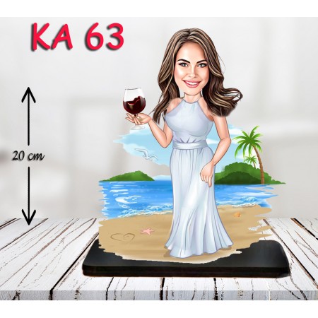 kişiye ozel sarap icen kadin