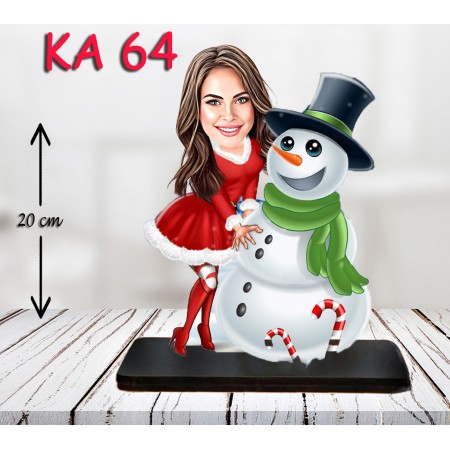 kişiye ozel yılbası temalı kadin