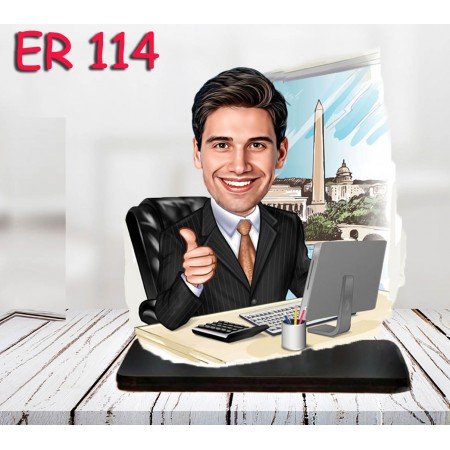 kişiye ozel masa basi takım elbiseli erkek