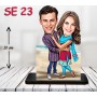 kişiye ozel sarilan çift