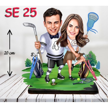 kişiye ozel golfcu çift