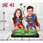 kişiye ozel golf oynayan superman çift