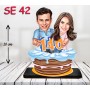 kişiye ozel pastanın icindeki çift