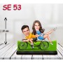 kişiye ozel bisiklet suren çift