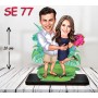 kişiye ozel cicekli çift