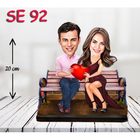 kişiye ozel bankta çift