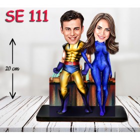 kişiye ozel super kahraman cift