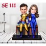 kişiye ozel super kahraman cift