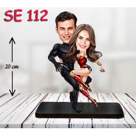 kişiye ozel super kahraman kostumlu cift