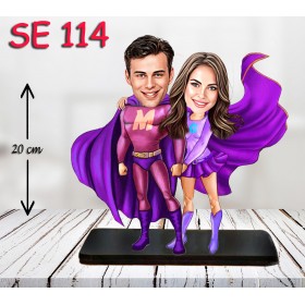 kişiye ozel super kahraman kostumlu cift