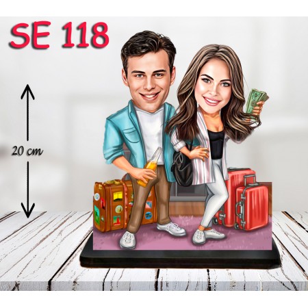 kişiye ozel bavullu cift
