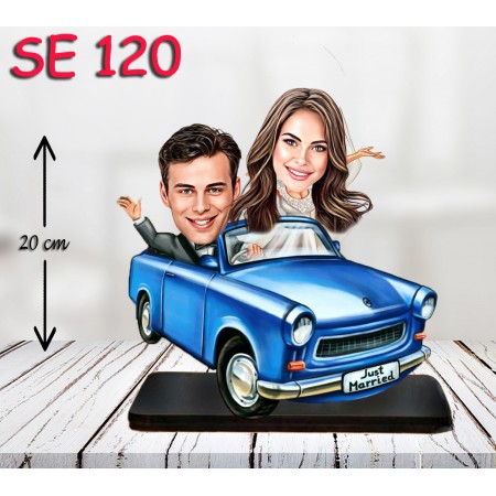 kişiye ozel arabada cift