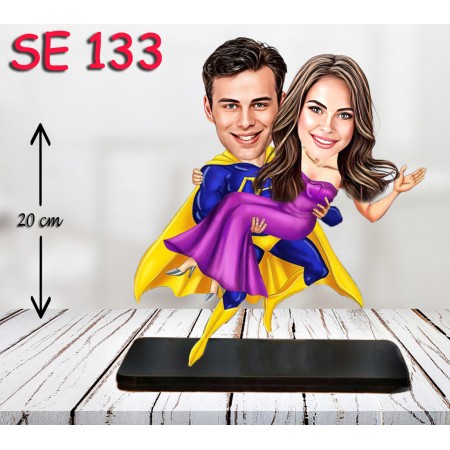 kişiye ozel super kahraman cift